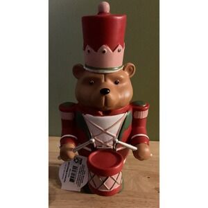 Holiday Times Drumming Bear Decoration, 10 In‎ Tall